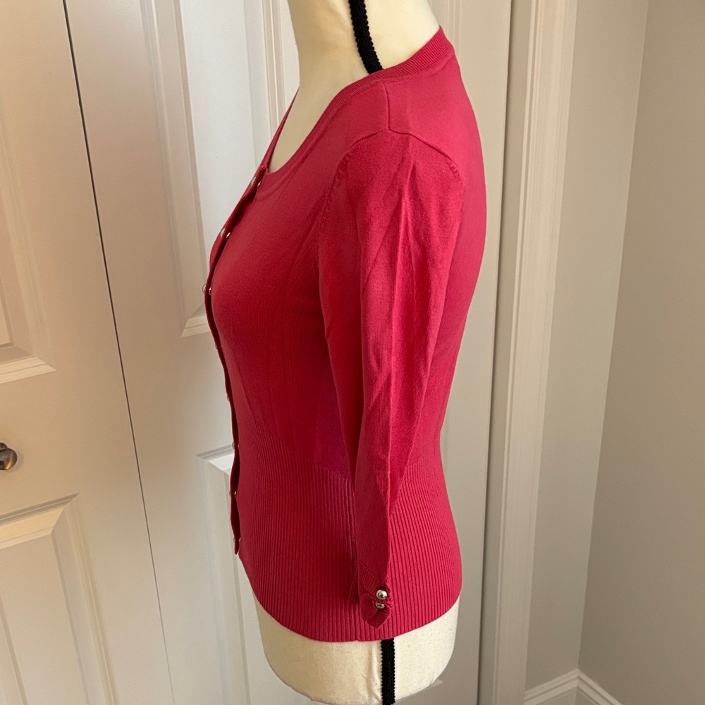 WHBM Pink Button-Up Cardigan NWT - Picture 4 of 7